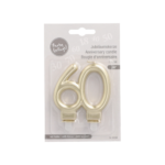 Product foto van Kaarsen met houder goud "60" set van 6