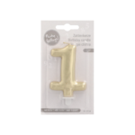 Product foto van Kaarsen met houder goud 7cm set van 1