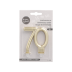 Product foto van Kaarsen met houder goud 7cm set van 10 "70"