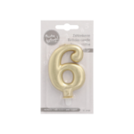 Product foto van Kaarsen met houder goud 7cm set van 6
