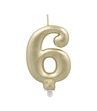 Product foto van Kaarsen met houder goud 7cm set van 6