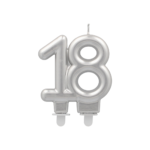 Product foto van Kaarsen met houder zilver 18 stuks