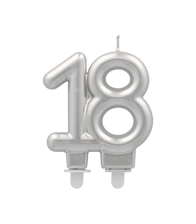 Product foto van Kaarsen met houder zilver 18 stuks