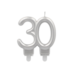 Product foto van Kaarsen met houder zilver 30 stuks