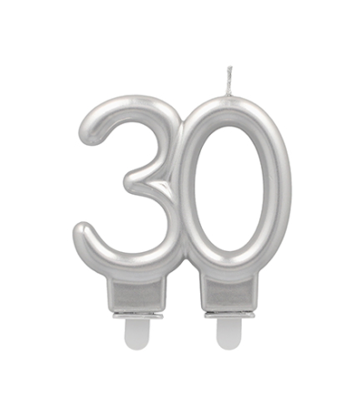 Product foto van Kaarsen met houder zilver 30 stuks