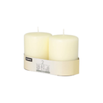 Product foto van Kaarsen stompkaars ivoor set van 2 80mm x 100mm
