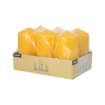 Product foto van Kaarsen stompkaarsen goudgeel set van 6