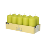 Product foto van Kaarsen stompkaarsen kiwi set van 10