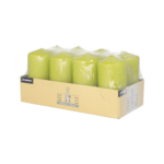 Product foto van Kaarsen stompkaarsen kiwi set van 8