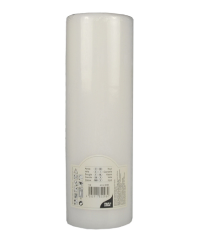 Product foto van Kaarsen stompkaarsen wit 80mm x 250mm