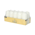 Product foto van Kaarsen stompkaarsen wit set van 10