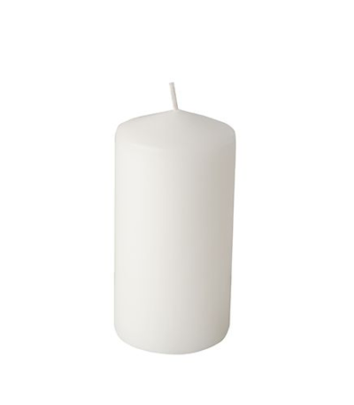 Product foto van Kaarsen stompkaarsen wit set van 6