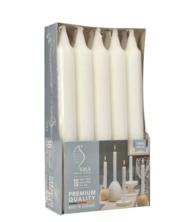 Product foto van Kaarsen wit set van 10 2