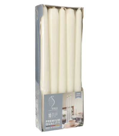 Product foto van Kaarsen wit set van 10 23cm