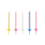 Product foto van Kaarsjes met houders assorti kleuren set van 24