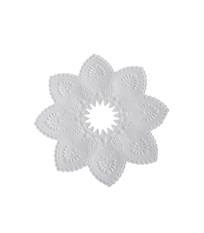 Product foto van Kaarsmanchetten rond wit set van 100