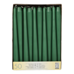 Product foto van Kandelaarkaarsen donkergroen set van 50 2