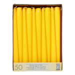 Product foto van Kandelaarkaarsen geel set van 50 2