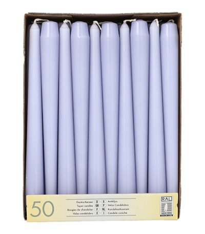 Product foto van Kandelaarkaarsen lila set van 50 2