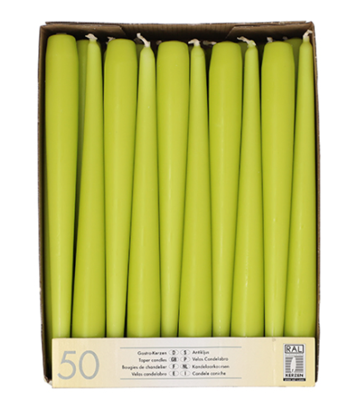 Product foto van Kandelaarkaarsen lime set van 50 2