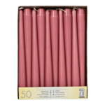 Product foto van Kandelaarkaarsen oudroze set van 50 22cm