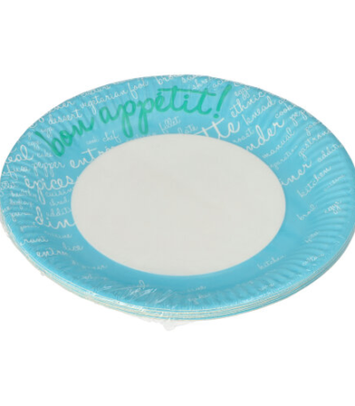 Product foto van Karton Borden blauw 23 cm set van 10 Table Pleasures