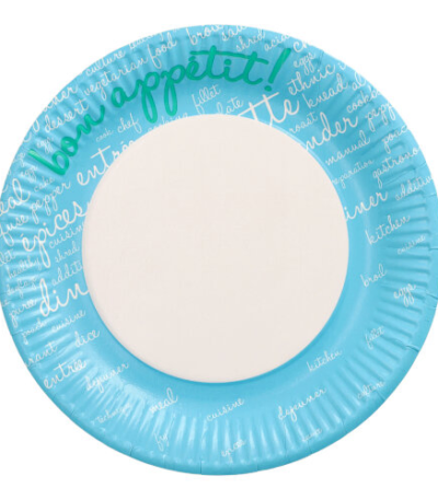 Product foto van Karton Borden blauw 23 cm set van 10 Table Pleasures