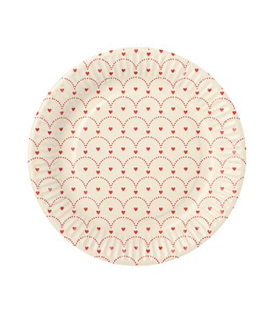 Product foto van Karton Borden rond 18 cm set van 16 HjÃ¤rtan