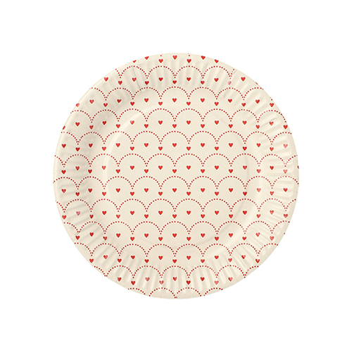 Product foto van Karton Borden rond 18 cm set van 16 HjÃ¤rtan