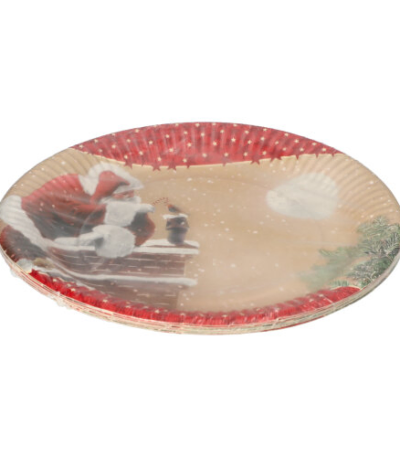 Product foto van Karton Borden rond 23 cm set van 10 Dans la Cheminee