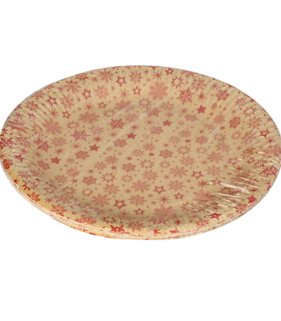 Product foto van Karton Borden rond 23cm set van 10 SnÃ¸flinga