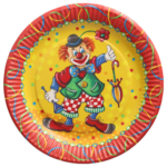 Product foto van Karton Borden rond Clown set van 10