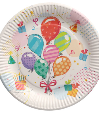 Product foto van Karton Borden rond Fete set van 10