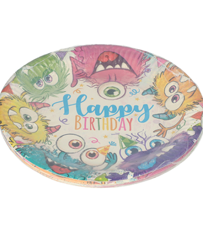 Product foto van Karton Borden rond Funny Monsters set van 10