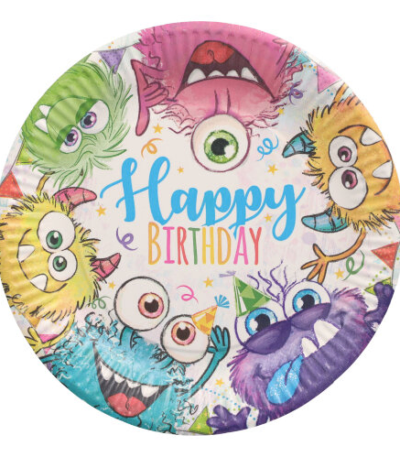 Product foto van Karton Borden rond Funny Monsters set van 10