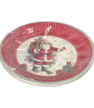 Product foto van Karton Borden rond HoHoHo set van 10