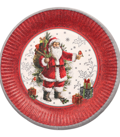 Product foto van Karton Borden rond HoHoHo set van 10