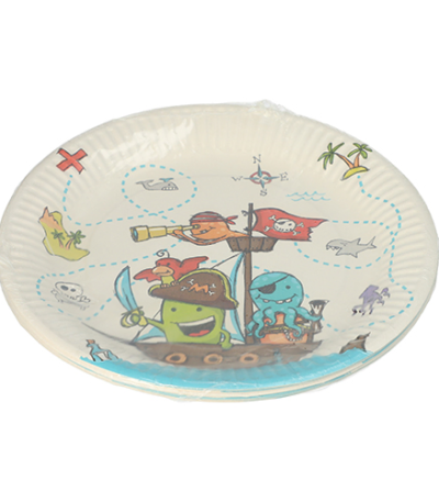 Product foto van Karton Borden rond Pirate Crew set van 10