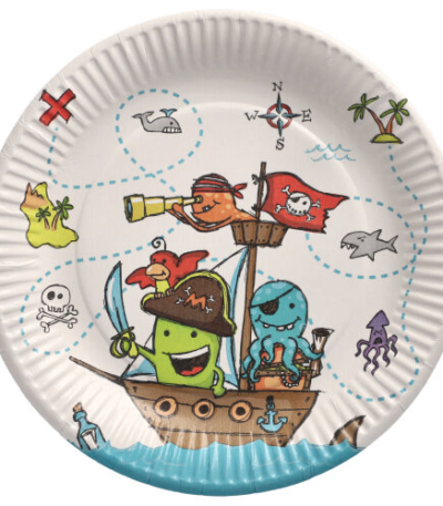 Product foto van Karton Borden rond Pirate Crew set van 10