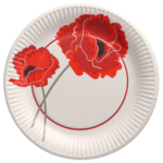 Product foto van Karton Borden rond Poppy 10 stuks