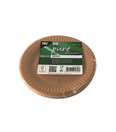 Product foto van Karton Borden rond bruin set van 20