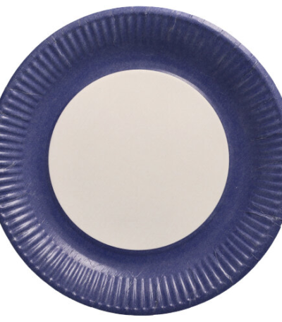 Product foto van Karton Borden rond donkerblauw set van 20