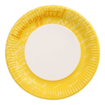 Product foto van Karton Borden rond geel set van 10 Table Pleasures