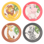 Product foto van Karton Borden rond mixed set van 10 Jungle