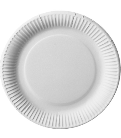 Product foto van Karton Borden rond wit extra sterk set van 100