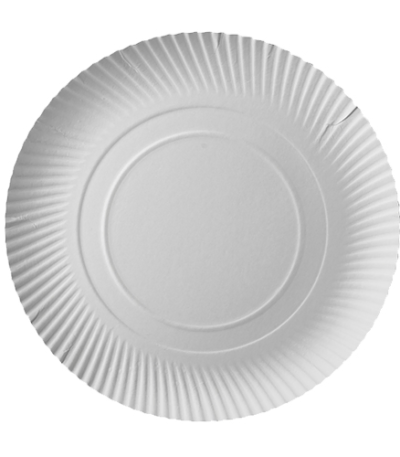 Product foto van Karton Borden rond wit set van 100 32cm