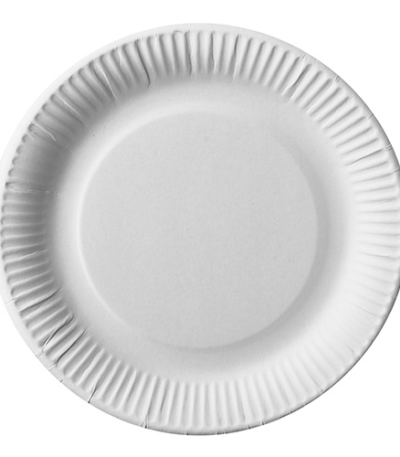 Product foto van Karton Borden rond wit set van 200 23cm