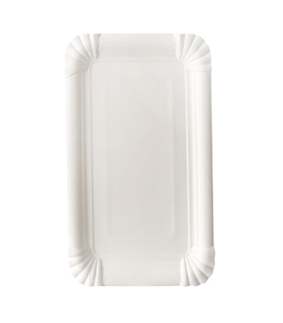 Product foto van Karton Borden wit hoekig set van 12 13x20cm