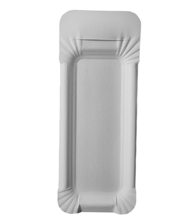 Product foto van Karton Borden wit hoekig set van 25 8cm x 21cm met handvat