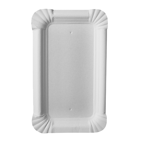 Product foto van Karton Borden wit hoekig set van 250 9cm x 15cm